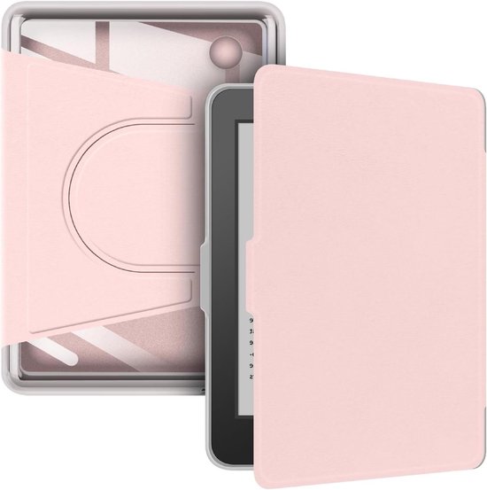 Beschermhoes Kobo Clara - E-reader Cover - Scherm Beschermen - 360 Graden Rotatie - N.v.t. - Roze
