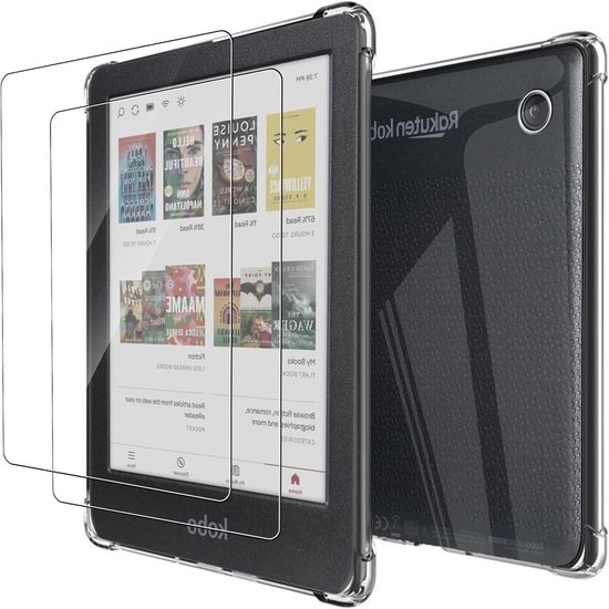 Beschermhoes Kobo Clara - Hoes met screenprotector - E-reader beschermen - Schokbestendig met 4 hoeken - 6 inch - Transparant