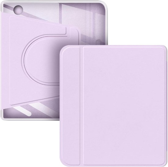 Beschermhoes Kobo Libra - E-reader Cover - E-reader Bescherming - 360 Graden Roterend - Kobo Libra Colour/Kobo Libra 2 - Paars