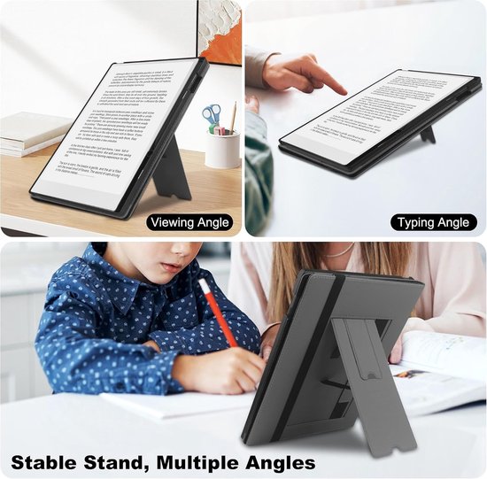 Beschermhoes voor 11.8 inch ReMarkable Paper Pro - Stabiele Flip Stand, Pennenhouder, Auto Sleep/Wake, Zwart