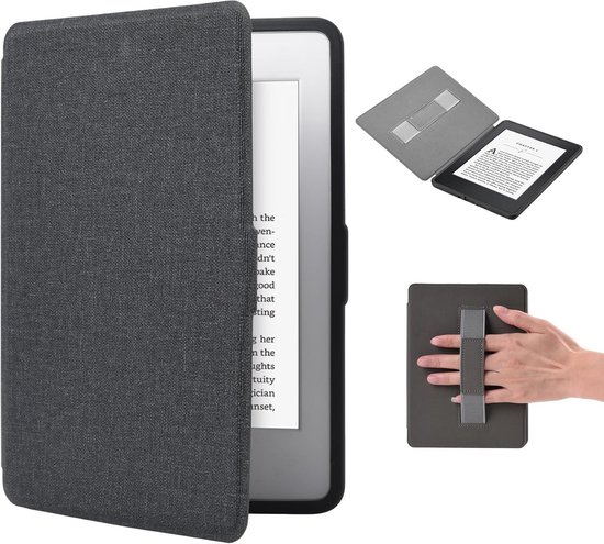 Beschermhoes voor E-reader 6 inch met Polsband en Auto Slaap/Wake Functie - Zwart