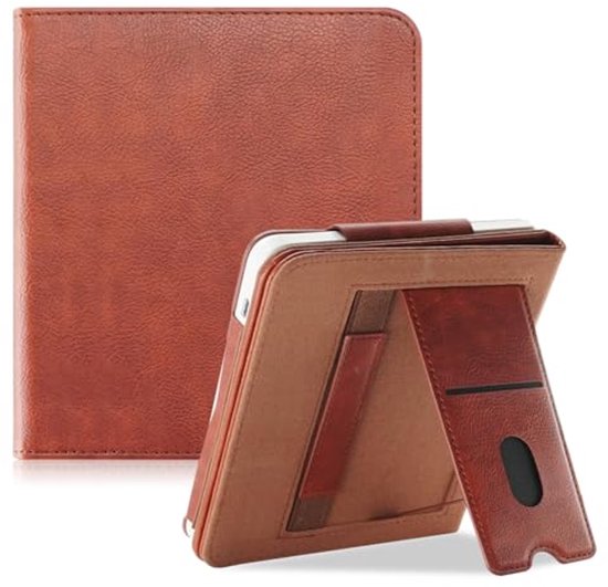 Beschermhoes voor ePaper 7 inch met standaard en polsband - Bruin van Yarvik