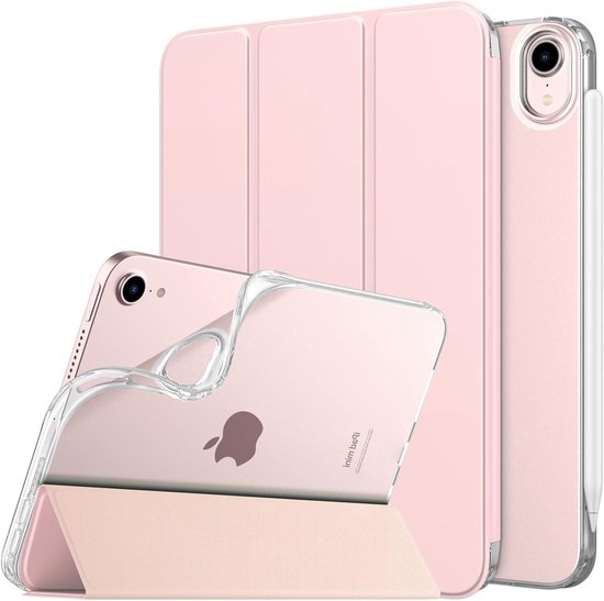 Beschermhoes voor Nieuwe iPad Mini 7 (A17 Pro) 2024 en iPad Mini 6 (8.3 inch), Zachte TPU Translucente Achtercover met Schokbestendigheid en Stijlvol Ontwerp
