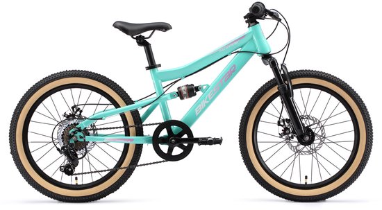 Bikestar kinderfiets MTB Fully Staal 7speed 20inch mintgroen van Bikestar