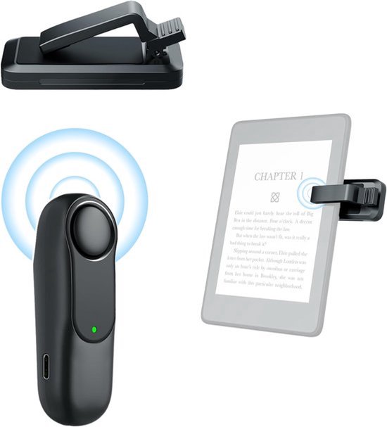 Bladzij Omslager en Camera Ontspanner - RF Afstandsbediening voor Tablet en E-reader - Compleet Set