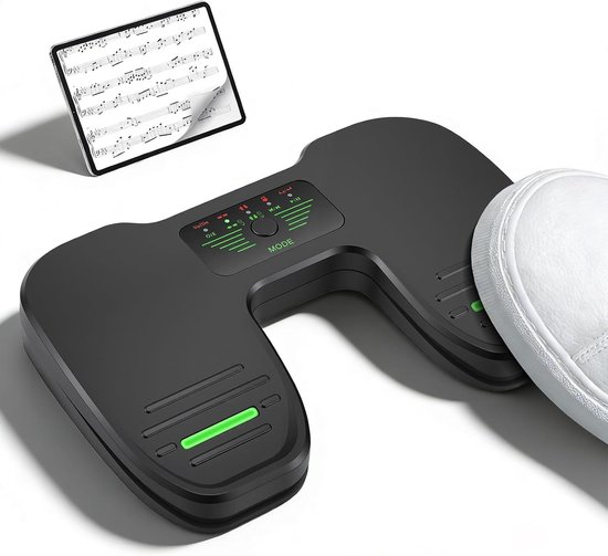 Bluetooth Page Turning Pedaal, Draadloze Page Turner, Oplaadbare Bluetooth Voetschakelaar geschikt voor telefoon, Tablets, Kindle, draagbaar voetpedaal geschikt voor iOS en Android