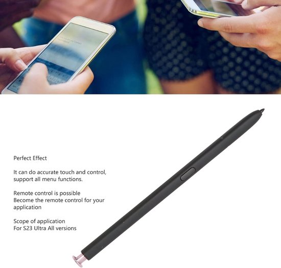 Bluetooth-stylus voor S23 Ultra Alle Versies, 4096 Drukgevoeligheid, Zeer Nauwkeurige Styluspen, Bluetooth-afstandsbediening Touch Digitale Styluspen, met Vulling voor 5 Pennen (Paars)