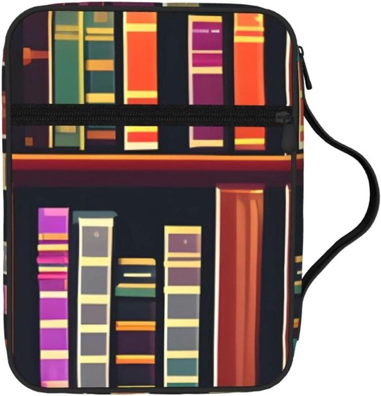 Boek Beschermhoes - Draagbare Case - Boeken Opbergen - Waterafstotend Oxford - 27.99 x 22 cm - Zwart