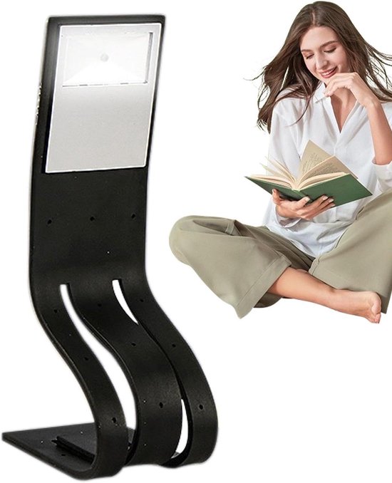 Boek Leeslamp - Clip Lamp - Comfortabel Lezen - Oogvriendelijk Licht - 1x4x1 cm - Zwart
