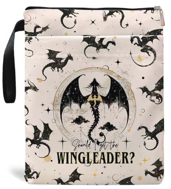 Boekhoes met rits voor drakenliefhebbers - Waterdichte boekentas voor Kindle en boeken - Perfect als cadeau voor vrouwen en bibliothecarissen van Merkloos