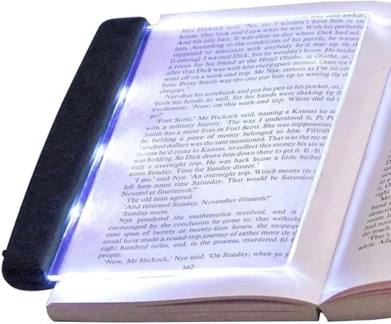 Boeklamp LED - Leeslamp - Draadloos Leeslampje voor Boek - Bladwijzer Lamp voor Slaapkamer - Leeslamp Boekenleggers - Boeklamp - Bladzijde Verlichting - zwart van Merkloos