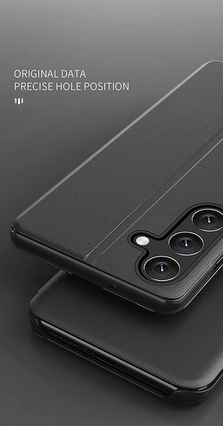 Boekstijl Flip Case met Doorzichtig Venster voor Samsung Galaxy Note 10 - Schokbestendige PU Leren Wallet met Kickstand en Bescherming