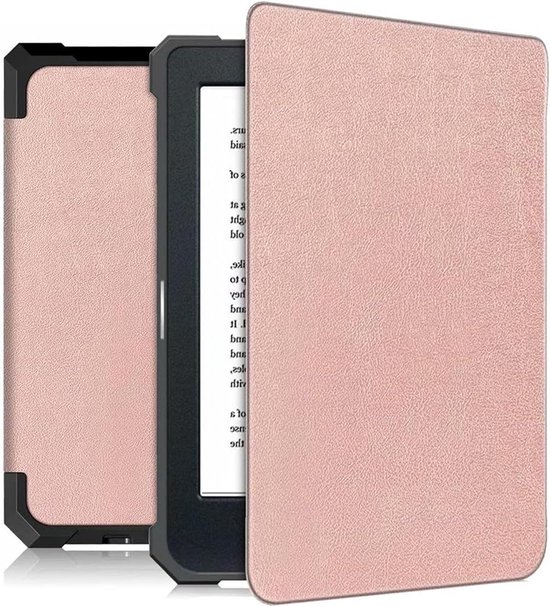 Bookcase Kobo Nia - E-reader hoes - Bescherming e-reader - Versterkte hoeken - 17.3 x 13 x 1.5 cm - Roodgoud