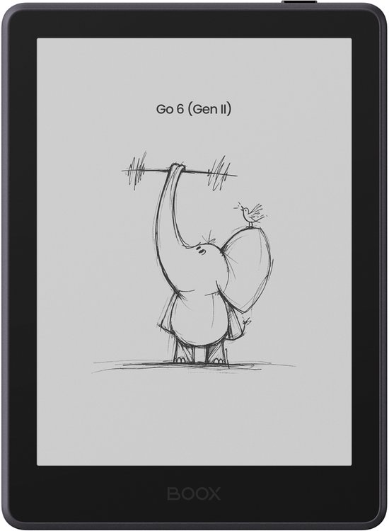 BOOX Go 6 (Gen II) - 6'' e-Reader – Aubergine - 300 PPI ePaper, Android, Google Play Store, 3 GB RAM, 32 GB opslag, microSD, verstelbare frontverlichting, InkSense Plus-compatibel