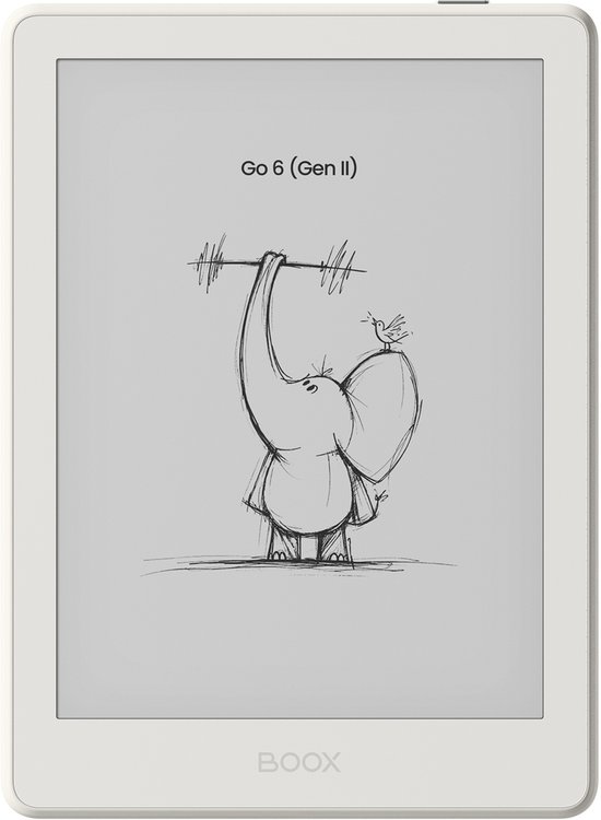 BOOX Go 6 (Gen II) - 6'' e-Reader – Schelp - 300 PPI ePaper, Android, Google Play Store, 3 GB RAM, 32 GB opslag, microSD, verstelbare frontverlichting, InkSense Plus-compatibel