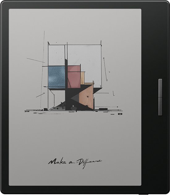BOOX Go Color 7 - zwart - e-inkt e-reader met 7" kleuren display, android 12, play store, bladerknoppen van Merkloos