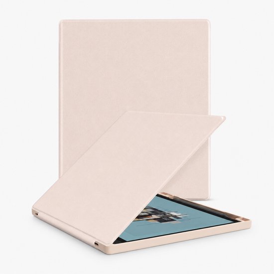 Boox Note hoes - Magnetische Standcover - Geschikt voor Boox Note Air5 C/Air4 C/Air3 C/ Air3 B/W (2025/2024/2023)- Met Automatische Slaap/Waak - PU Leren Hoes - Licht Roze