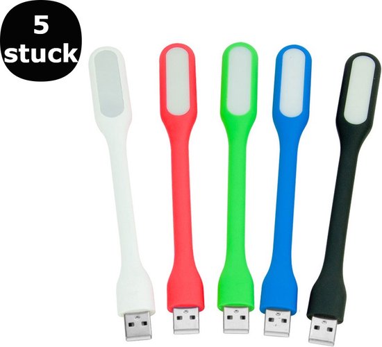 Borvat® | USB siliconen lamp | 6 led | laptop sterk | 5 Stucks | Willekeurige kleur van Borvat