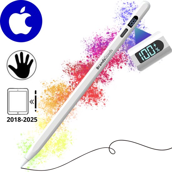 BrandsGoods® Stylus Pen iPad Pensil - Geschikt voor iPads 2018-2025 - Active Stylus pen tablet - Touchscreen Pen Palm Rejection van Merkloos