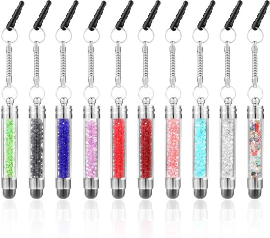 BRENZOOS- Stylus Pen - 10 Stuks - Mini Touchscreen Pen - Draagbare Styluspennen - Gekleurde Stylus - Acryl/Rubber Materiaal