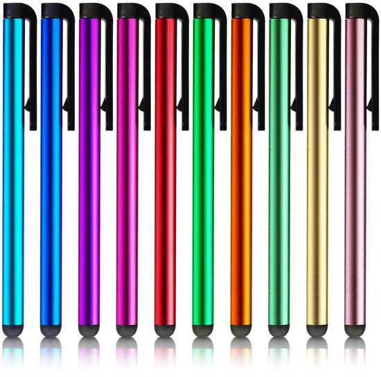 BRENZOOS- Styluspen Hoge Precisie - Touchscreen Pen voor Tablet - Universele Styluspennen - Mobiele Telefoon Pen - 10 Stuks - Aluminiumlegering