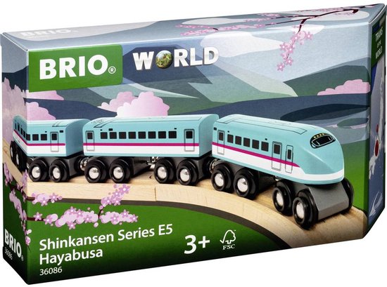 BRIO World - 36086 Trains of the World Shinkansen Series E5 Hayabusa Zug | Spielzeugzug für Kinder ab 3 Jahren van BRIO