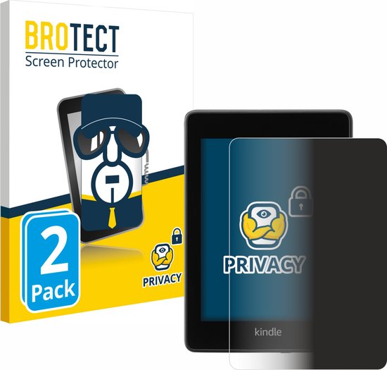 BROTECT - privacy screenprotector voor Amazon Kindle Paperwhite 2018 (10. Gen.) - Folie Beschermfolie Blauwlichtfilter (2 Stuks) van BROTECT