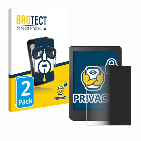 BROTECT - privacy screenprotector voor Kobo Clara 2E - Folie Beschermfolie Blauwlichtfilter 2 Stuks