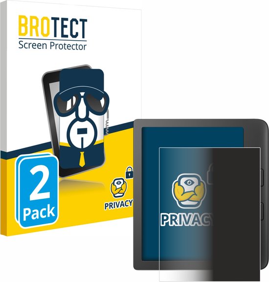 BROTECT - privacy screenprotector voor Tolino Vision 6 / 5 - Folie Beschermfolie Blauwlichtfilter (2 Stuks) van BROTECT