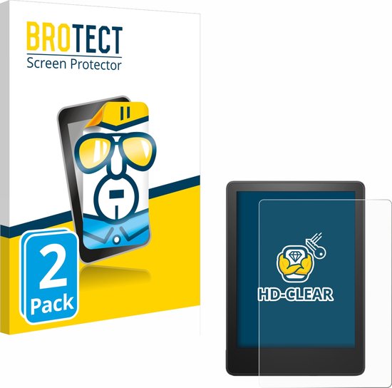 BROTECT - Screenprotector voor Amazon Kindle Paperwhite 2021 / 2023 - Folie Beschermfolie transparant (2 Stuks) van BROTECT