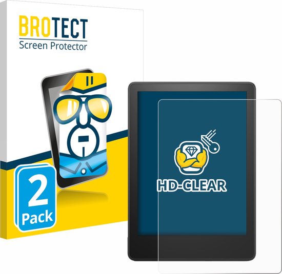 BROTECT - Screenprotector voor Amazon Kindle Paperwhite 2023 (11. Gen.) - Folie Beschermfolie transparant (2 Stuks) van BROTECT