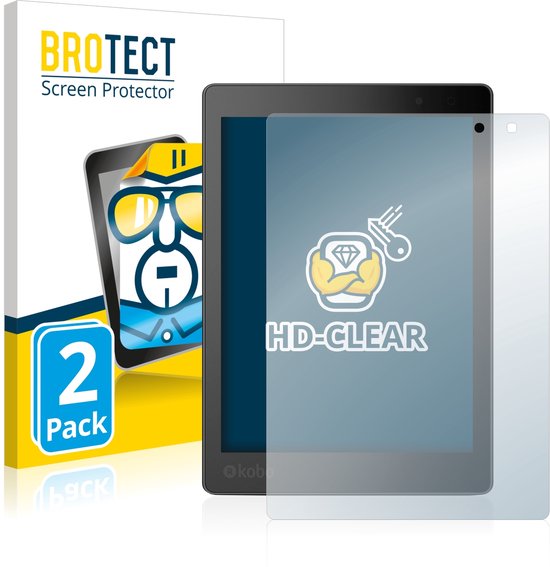 BROTECT - Screenprotector voor Kobo Aura One - Folie Beschermfolie transparant 2 Stuks