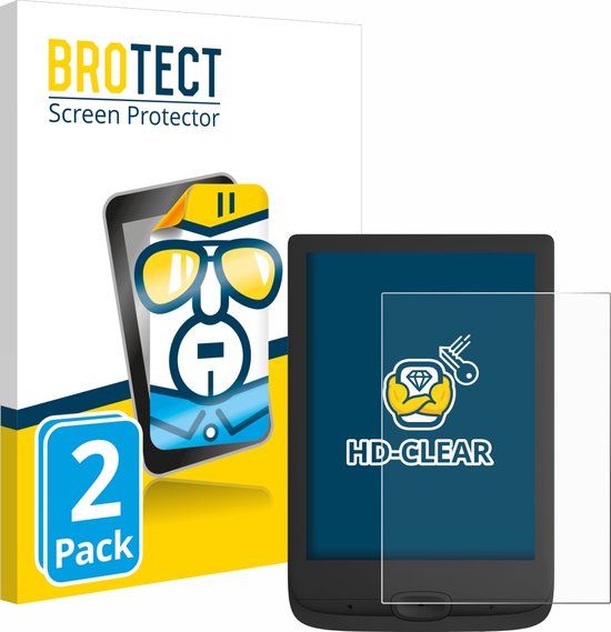 BROTECT - Screenprotector voor PocketBook Basic Lux 4 - Folie Beschermfolie transparant (2 Stuks) van BROTECT