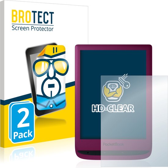 BROTECT - Screenprotector voor PocketBook Touch Lux 5 - Folie Beschermfolie transparant (2 Stuks) van BROTECT