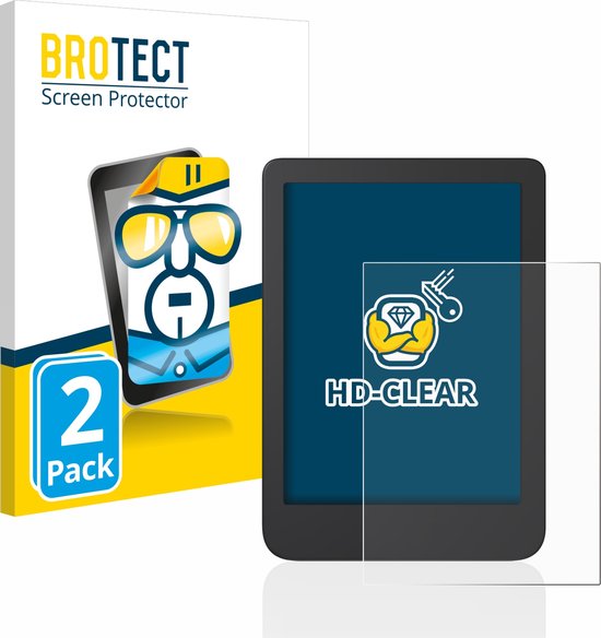 BROTECT - Screenprotector voor Tolino Shine 4 / 5 / 5 Color 2024 - Folie Beschermfolie transparant (2 Stuks) van BROTECT