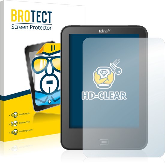 BROTECT - Screenprotector voor Tolino Vision 4 HD - Folie Beschermfolie transparant (2 Stuks) van BROTECT