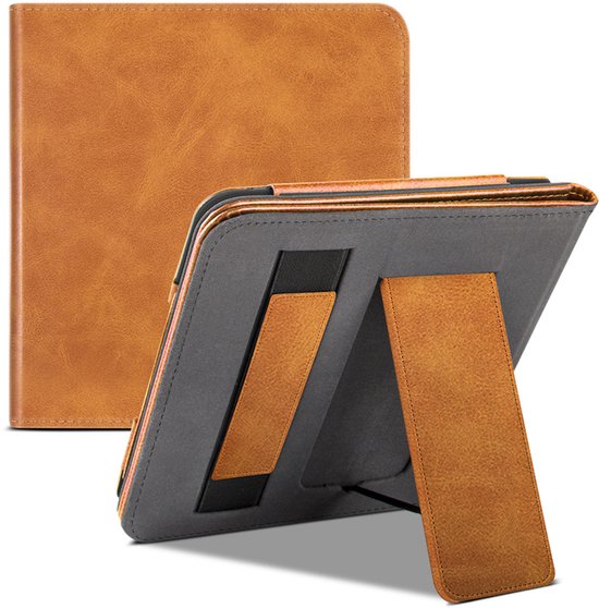 BukkitBow - Beschermhoes geschikt voor Kobo Sage - E-reader Cover - Smart Sleep Cover - Zacht Motief - Bruin van BukkitBow