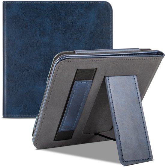 BukkitBow - Beschermhoes geschikt voor Kobo Sage - E-reader Cover - Smart Sleep Cover - Zacht Motief - Donker Blauw van BukkitBow