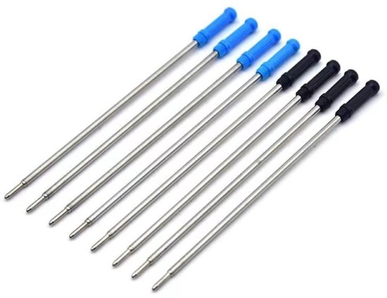 By shayne - Balpenvullingen - Inktnavullingen - 20 Stuks - Zwart en Blauw - Balpen en Stylus - Geschikt voor Diamantkristal