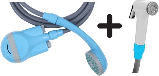Campingdouche - portable shower - lithium battery - douche - incl. extra waterpistool van Camp Gear