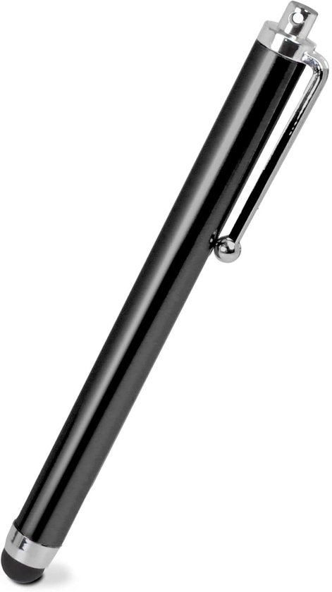 Capacitieve Pen voor Touchscreens, Zwart, Touchpen Compatibel met Smartphones, Tablets, Monitoren, Universele Metalen Aanwijzer, Rubberen Punt, Touchscreen Stylus