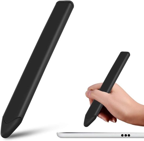 Capacitieve styluspen met rubberen aanrakingskop, styluspen voor tablets, professionele styluspen voor schrijven, tekenen en spelen (zwart)