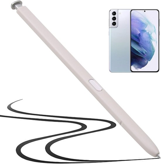 Capacitieve vervangende touchpen, compatibel met S25 Ultra 5G, hoge aanraakgevoeligheid, met reservepunten voor schrijven en tekenen, zonder Bluetooth, lichtgrijs
