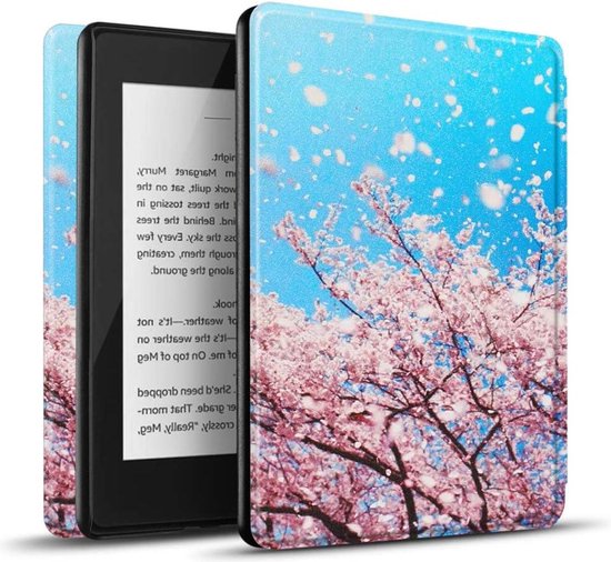 Case voor Kindle Paperwhite 10e Gen 2018 release - Smart Cover Sleeve Auto Sleep Wake - Kersenbloesem van MoKo