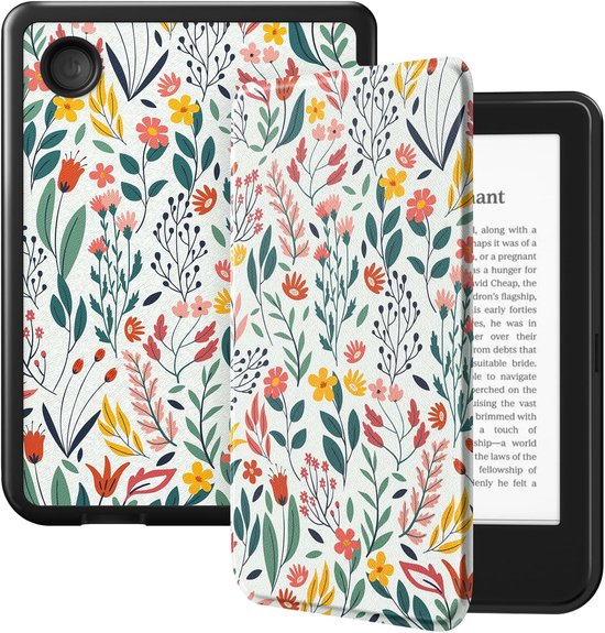 Case voor Kobo Clara Colour/Clara BW/Clara 2E 6" eReader - Ultra Slim Folio Protective SleepCover met Auto Sleep/Wake Functie - Bloemen van Fintie