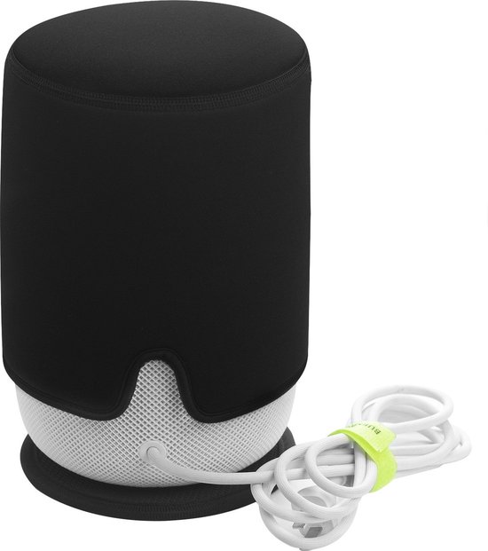 Case2go - Beschermhoes geschikt voor Apple HomePod - Hoes inclusief antislip standaard - Zwart van Case2go