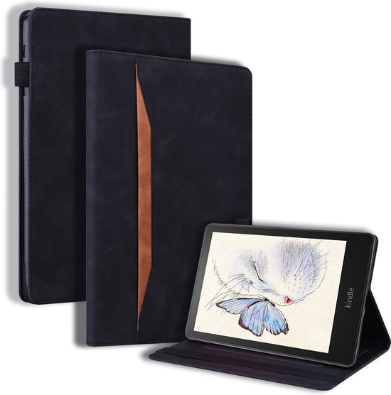 Case2go - Hoes geschikt voor Kindle Paperwhite (2021) - Business Wallet Book Case - Met pasjeshouder - Zwart van Case2go