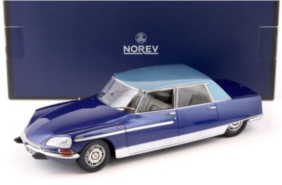 Citroen DS 21 Lorraine 1969 Donker Licht Blauw Model 1/18 Norev van Norev