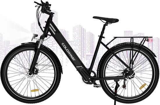 Colorway Elektrische Fiets BK18 - 27.5*2.8 Inch City Commuter EBike met Afneembare 36V 15Ah Lithium Batterij - Mountain E-Bike met 250W Motor - 7 Versnellingen - IP54 Waterdicht van Colorway