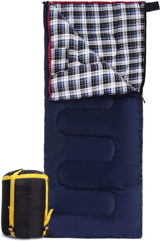 Compacte Katoenen Slaapzak - Flanellen Voering - Geschikt voor Volwassenen van Dutch Mountains